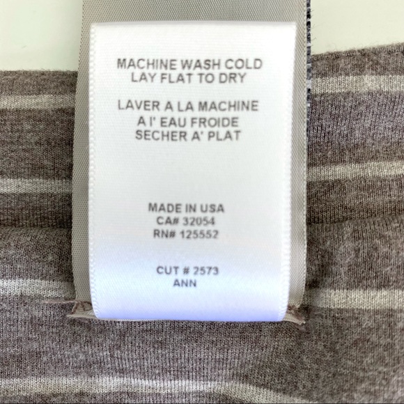 Anthropologie Taupe Cream Knit Striped Blazer Jacket Dolan Left Coast Sz M - Picture 13 of 13